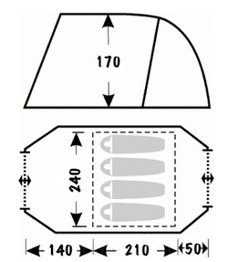 Кемпинговая палатка Andorra Lux Crusoe Camp