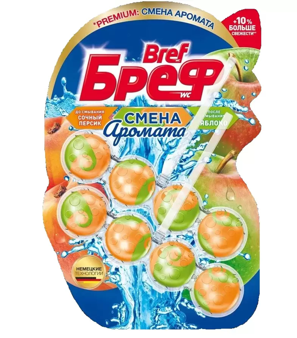 Bref Блок для унитаза Perfume Switch Сочный Персик–Яблоко