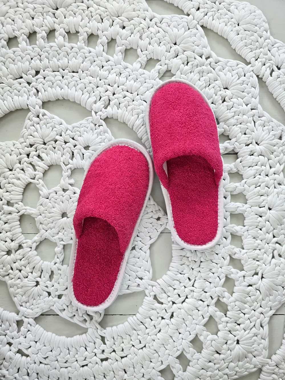 Тапочки махровые Фуксия