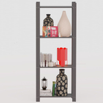 Стеллаж деревянный 159 см для игрушек и для книг Альберт напольный серый / стеллаж на балкон, для кухни, для рассады из массива сосны