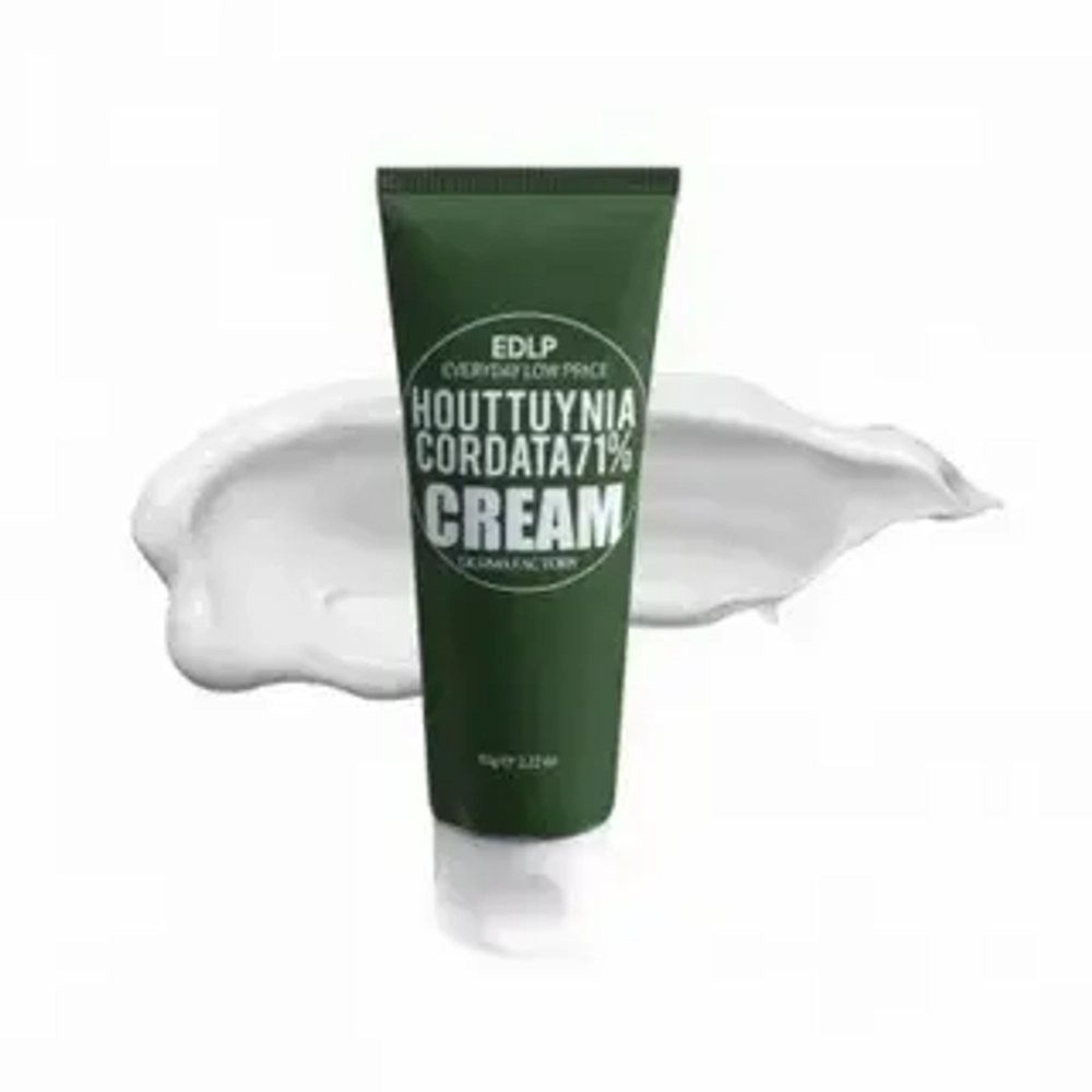Успокаивающий крем для лица с экстрактом хауттюйнии Derma Factory Houttuynia Cordata 71% Cream