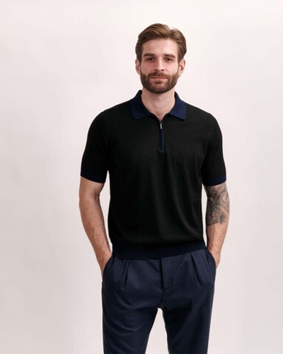 Поло с коротким рукавом на молнии Atelier Portofino