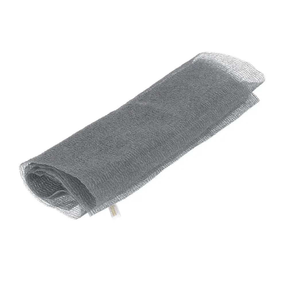 Мочалка-полотенце «Японская» мужская, 28х87 см, hard,серая, для бани и сауны «Банные штучки»/ 20