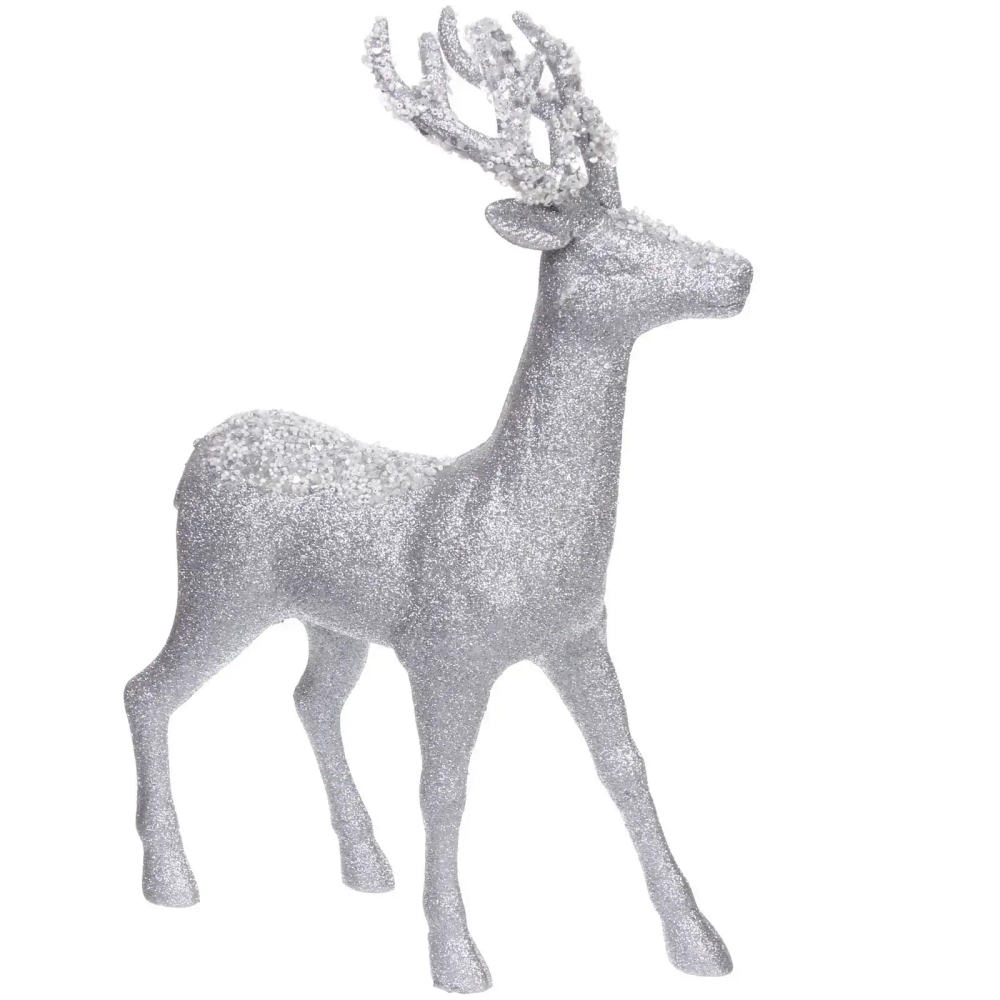 Фигурка новогодняя MAGIC «Блестящий олень» 35*46*10 см, Серебро