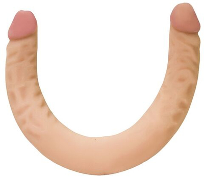 Двусторонний фаллоимитатор телесного цвета - 42,6 см. (Цвет: телесный)