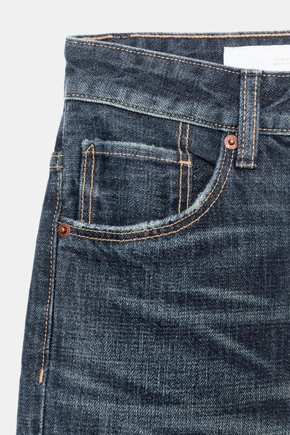 ZARA ДЖИНСЫ-БОЙФРЕНДЫ TRF СО СРЕДНЕЙ ТАЛИЕЙ, МОРСКОЙ СИНИЙ