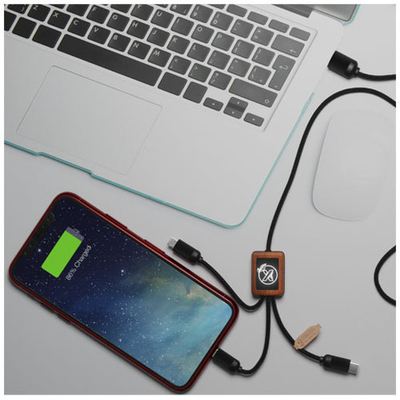 Кабель 3-в-1 SCX.design C29 в оплетке из бамбука