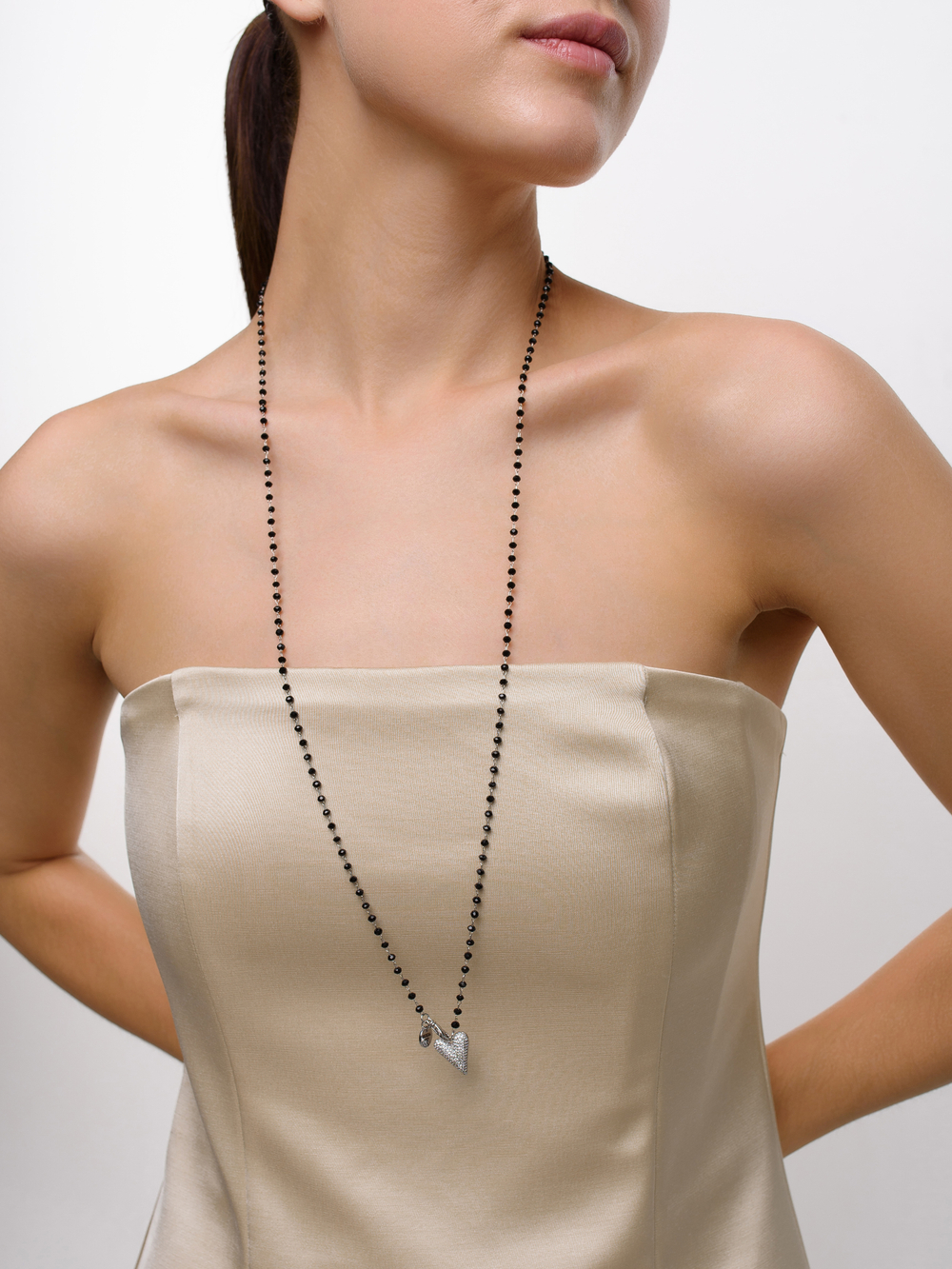 Сотуар "Points black" Heart Silver
