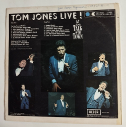 Винтажная виниловая пластинка LP Tom Jones Live At The Talk Of The Town (UK 1970)