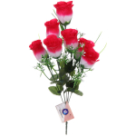 Цветы искусственные 30см «Розы» 5 цветков розовые