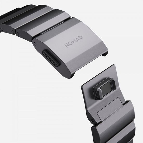 Ремешок Nomad Aluminum Band SPACE GRAY - Apple Watch 7 (45mm)/6/SE/5/4 (44mm)/3/2/1 (42mm), серый космос