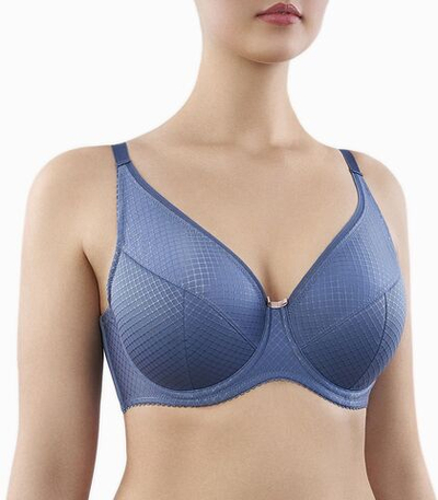 Бюстгальтер с полудублированной чашкой на тонком поролоне (Размер: 80G) (Цвет: синий)