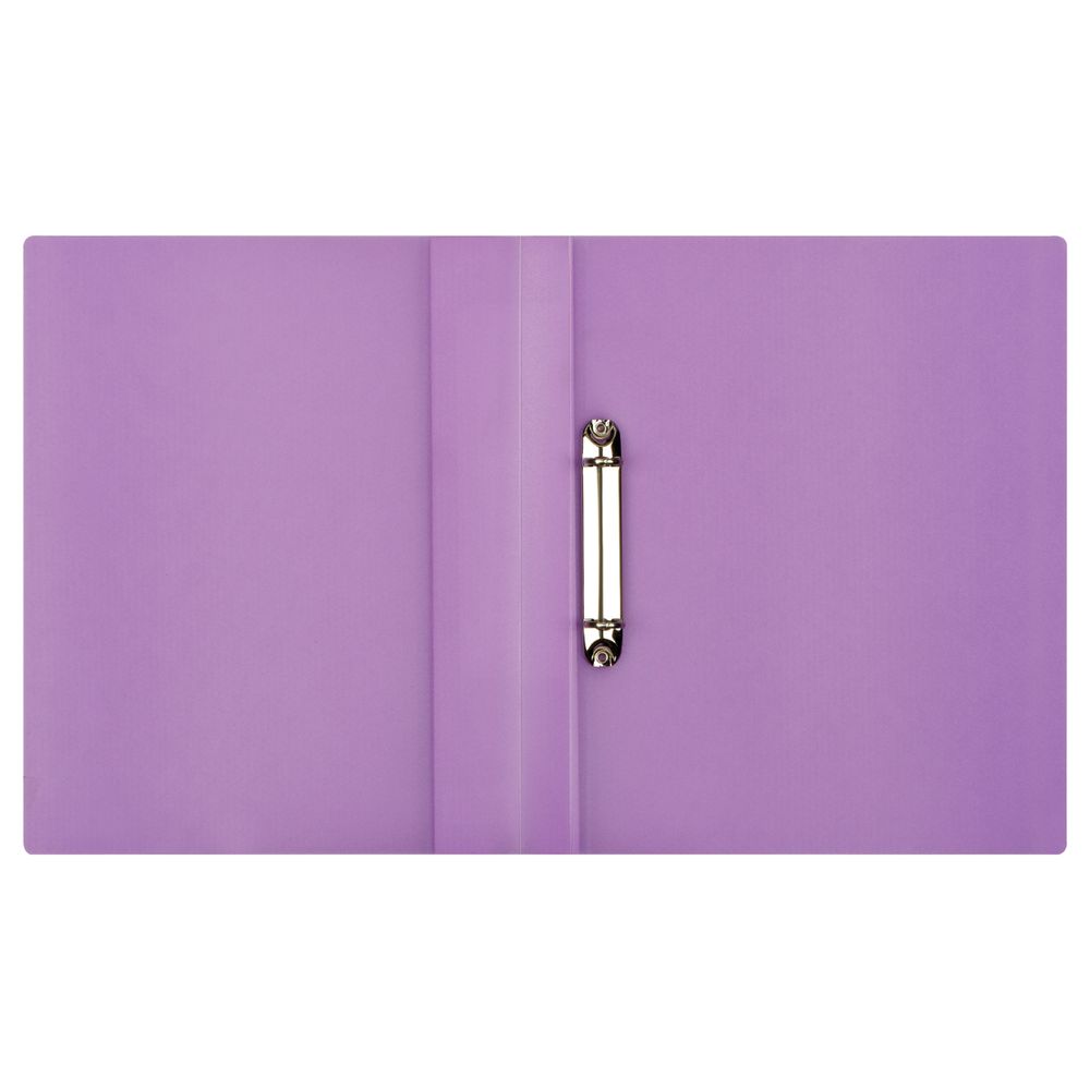 Папка на 2-х кольцах, 25мм, Стамм Кристалл, 700мкм, корешок с карманом, фиолетовая