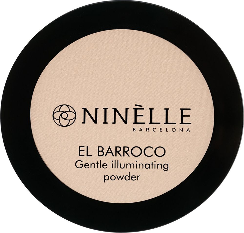 Ninelle Пудра для лица El Barroco, ультралегкая, с эффектом сияния, тон №232, Натуральный бежевый
