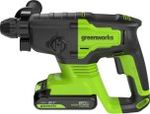 Перфоратор аккумуляторный GREENWORKS GD24SDS2 24V, АКБ 2Ач и ЗУ  3803007CUA