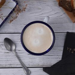 Кружка 510 мл d 10,5 см h9 см Blue Rim эмалированая сталь SUNNEX [1]