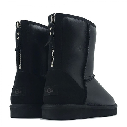 UGG Mens Classic Short Zip Metallic Black