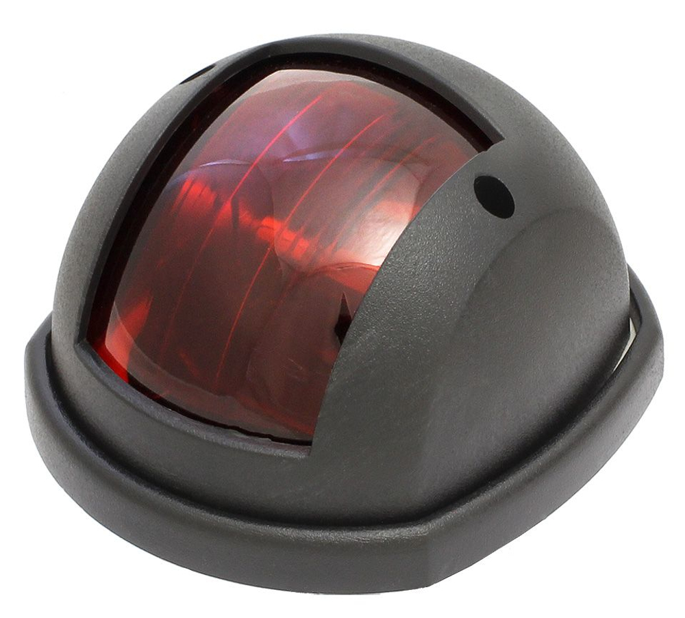 Бортовой огонь "Classic 12", красный, черный пластик, 100 мм. (10014735)