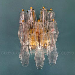 Бра Cloyd CALCUTTA W1 / выс. 37 см - латунь - прозрачн.стекло (арт.20485)