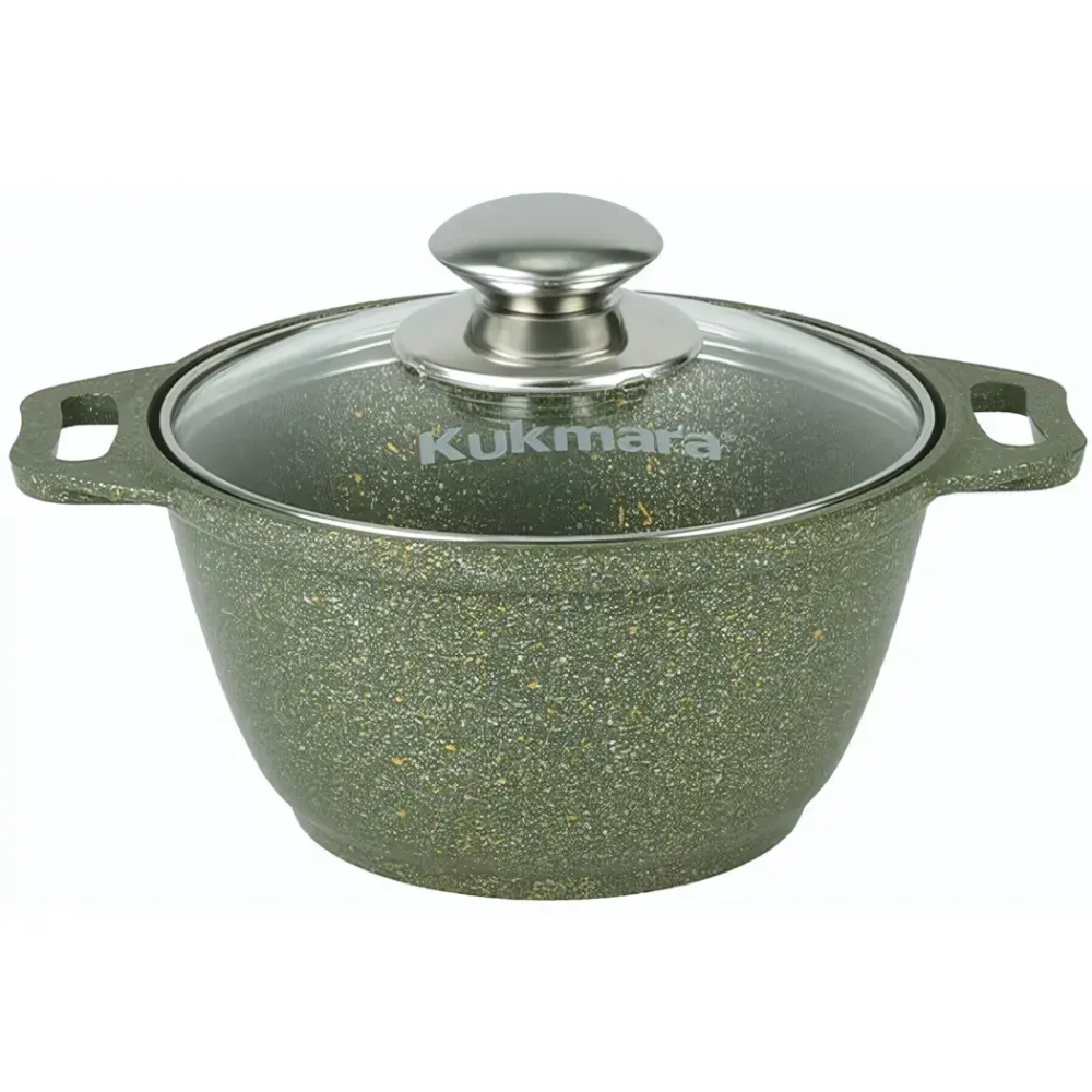 Кастрюля 1л «Trendy style»(malachite) со стеклянной крышкой к11tsml