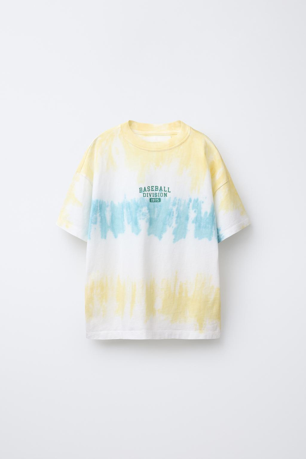 ZARA ФУТБОЛКА С ПРИНТОМ ТАЙ-ДАЙ, РАЗНОЦВЕТНЫЙ