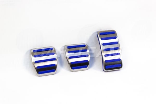 Накладки на педали металлические "Sal-Man" синие на Лада Веста (МКПП) (01165)