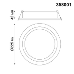 358001 SPOT NT19 460 белый Встраиваемый поворотный светильник IP20 LED 3000К 30W 85-265V STERN