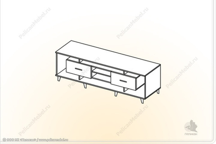 Тумба под ТВ Крафт ТБ