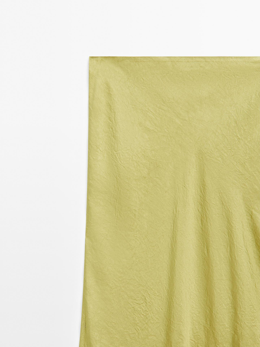 Massimo Dutti Длинная юбка из струящегося атласа - STUDIO, зеленый