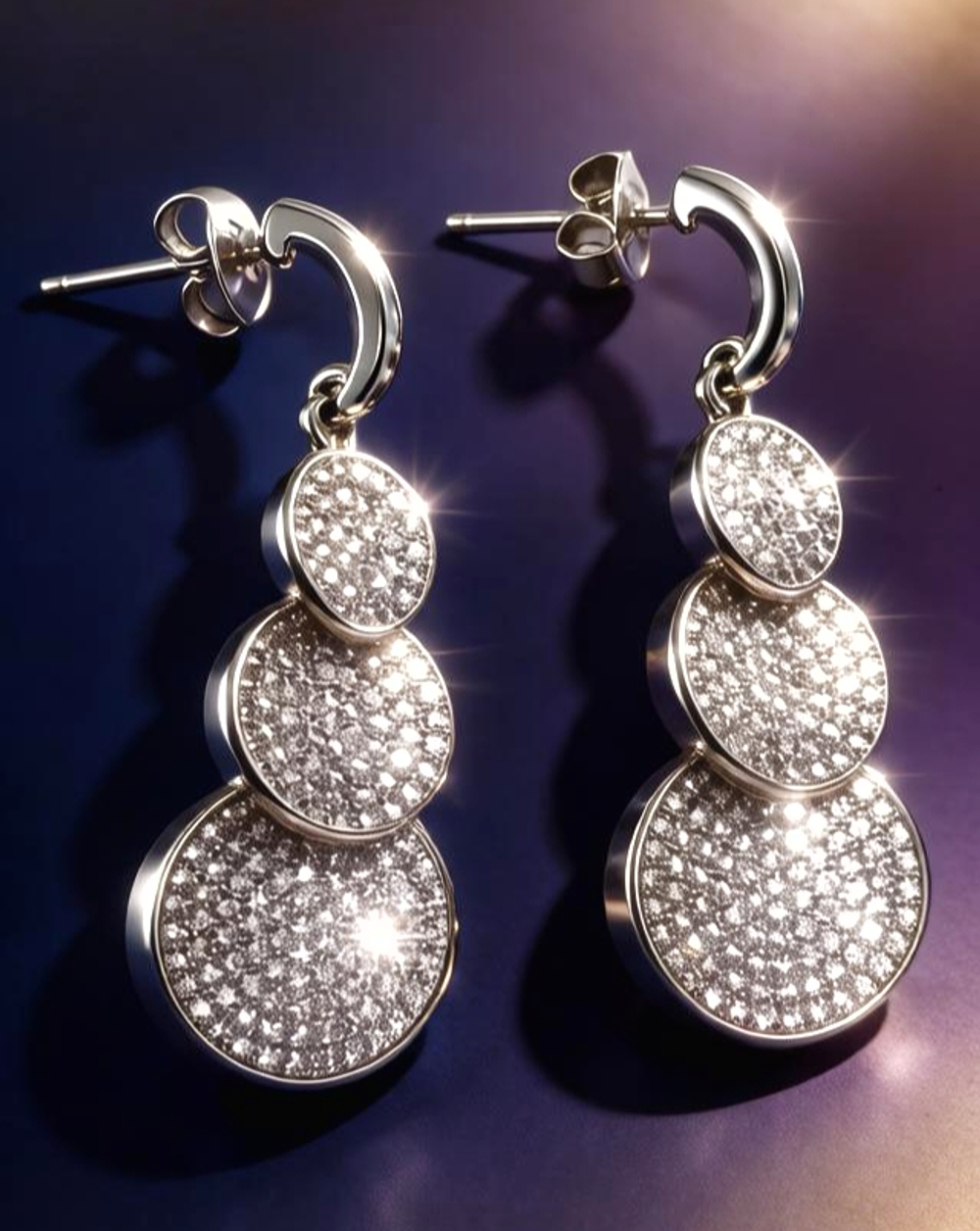 Ювелирные серьги из серебра 925 пробы