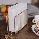 Салфетница H=133мм L=195мм металл, цвет матовое золото