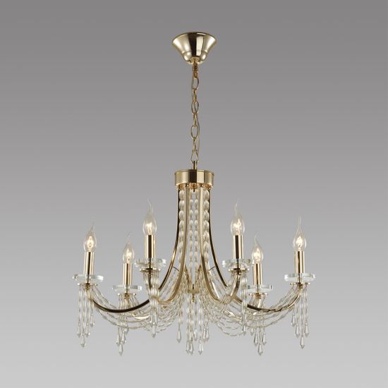 5063/6 CLASSIC ODL24 647 золото/прозрачный/металл/хрусталь Люстра E14 6*40W CAPEL