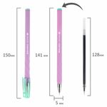 Ручки гелевые BRAUBERG ORIGINAL, ЧЕРНЫЕ, НАБОР 4 штуки, игольчатый узел 0,5 мм, линия письма 0,35 м, 144247