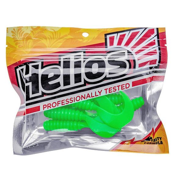 Твистер Credo 2,35&#39;/6,0 см Electric green 7шт. (HS-10-007) Helios