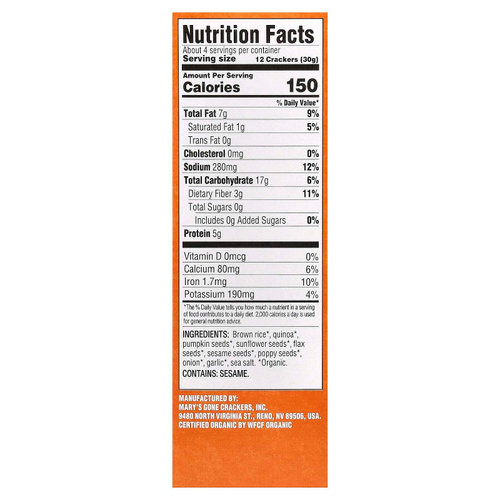 Mary's Gone Crackers, органические крекеры из суперсемена, Everyone 113 г (4 унции)