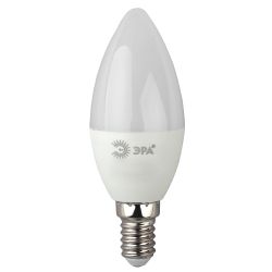 Лампа светодиодная ЭРА STD LED B35-7W-827-E14 7Вт свеча теплый белый свет Е14 | Лампы cветодиодные Свеча (B/C)