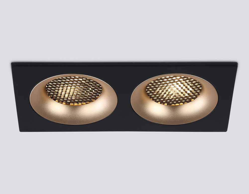 Светильник встраиваемый TN102735/2 BK/GD черный/золото GU5.3 175*92*23