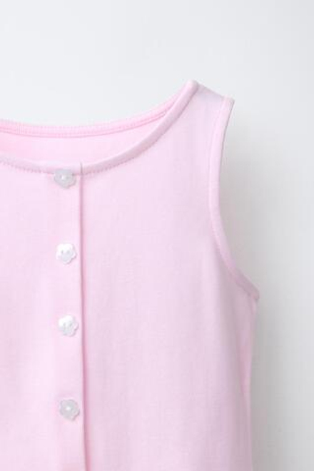 ZARA ФУТБОЛКА С ПУГОВИЦАМИ, РОЗОВЫЙ