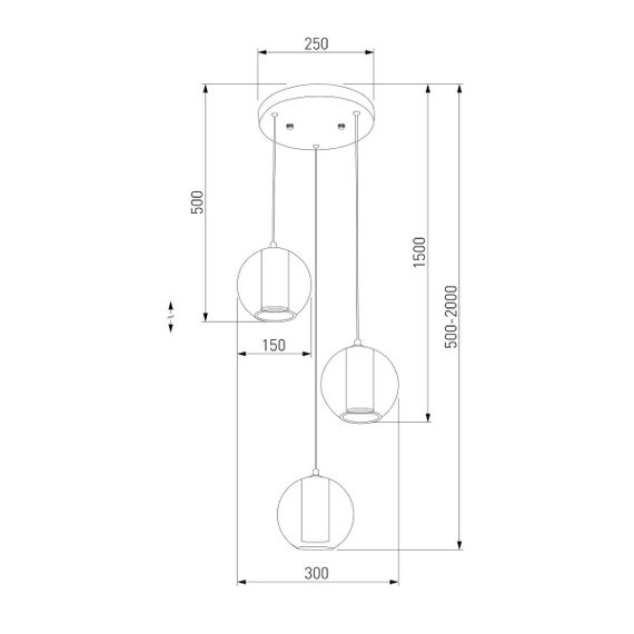 Подвесная светодиодная люстра Eurosvet Cobble 50258/3 LED дымчатый/бирюзовый