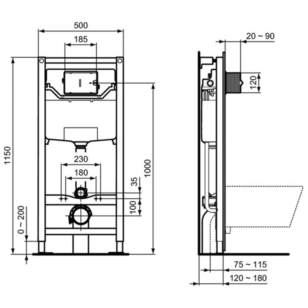 Промо-комплект Ideal standard ProSys Tesi AquaBlade®