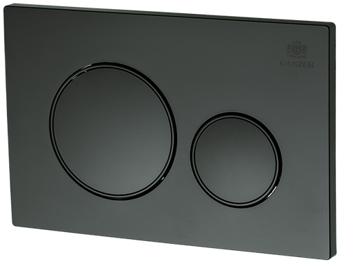 Кнопка для инсталляции СМАРТ,  с КРУГ. клав. (ЧЕРНЫЙ)  GANZER  (24/1шт)