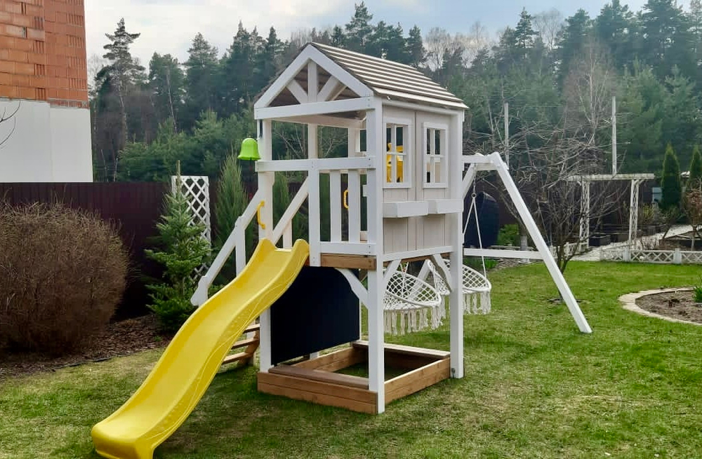 Детский домик с качелями "Прованс"