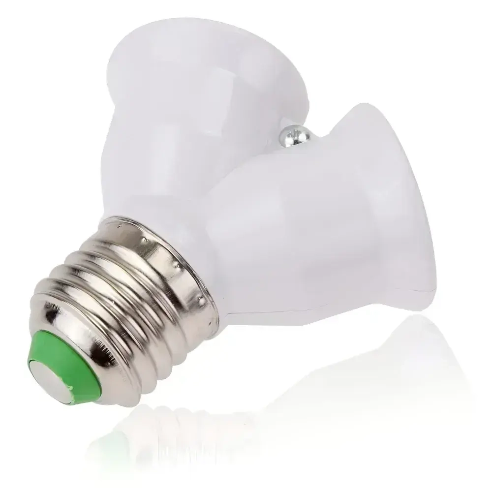 Переходник c патрона e27 на 2 патрона e27, разветвитель