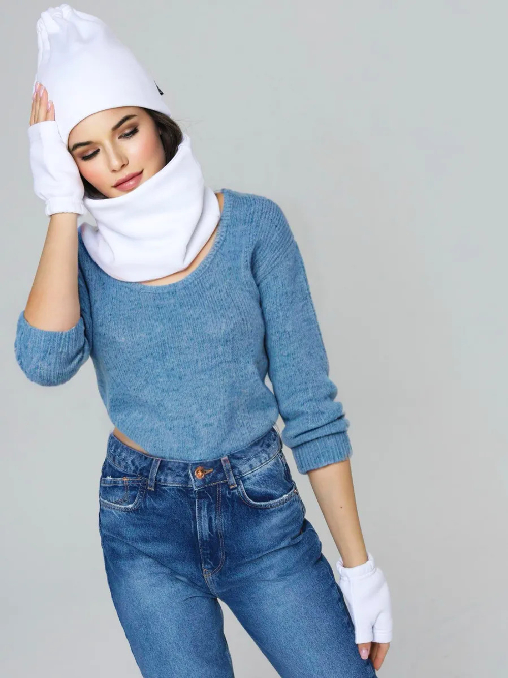 Снуд унисекс из футера с начесом