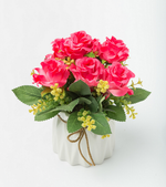 Цветок в горшке Rose Lee Floox 10х10х21см комбинированные материалы фуксия