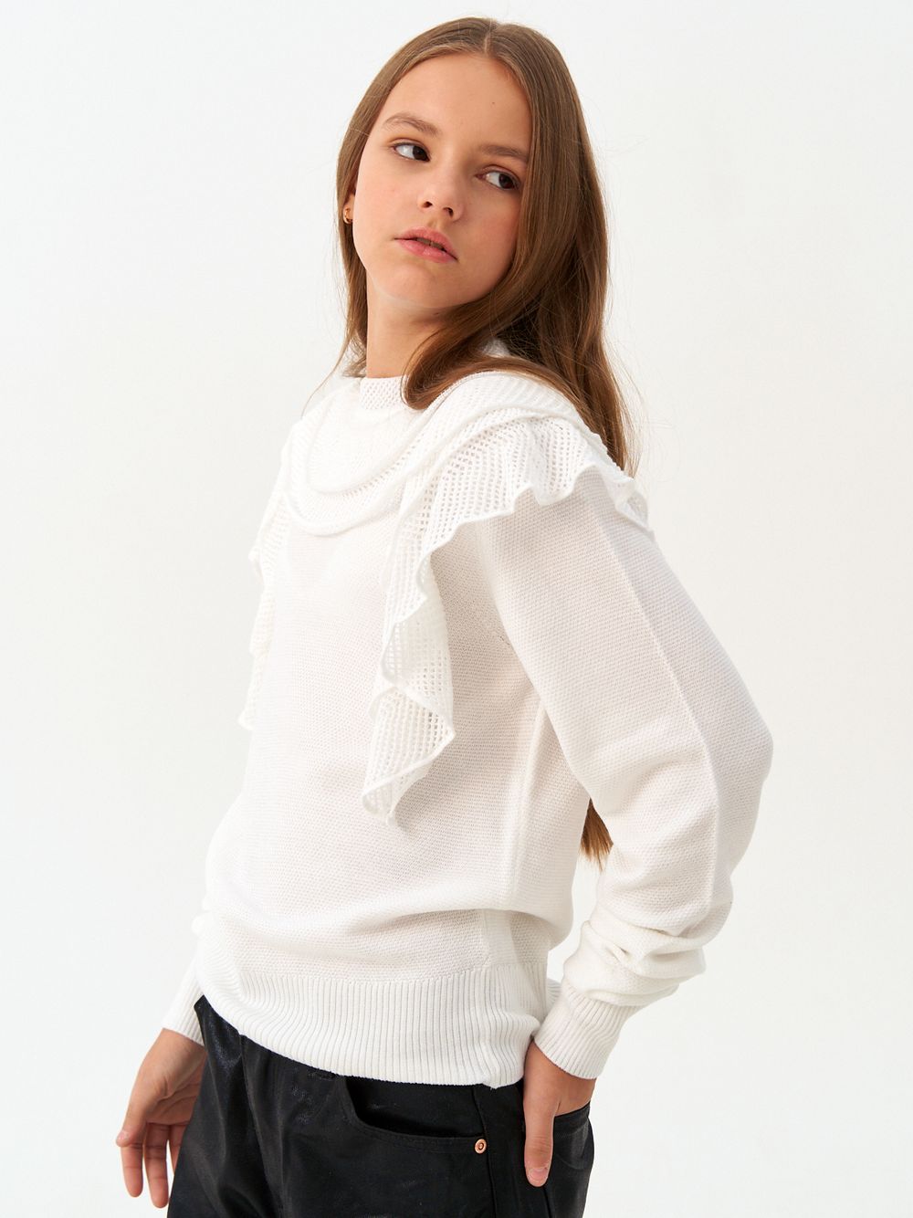 Джемпер для девочки AT1272 белый