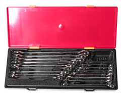 Набор ключей комбинированных 6-23мм с зеркальной полировкой 17 предметов в кейсе JTC