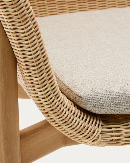 Стул Galea из тикового дерева и синтетического ротанга