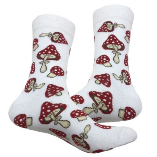 Носки "Мухоморы", р-р 38-44 (белый)