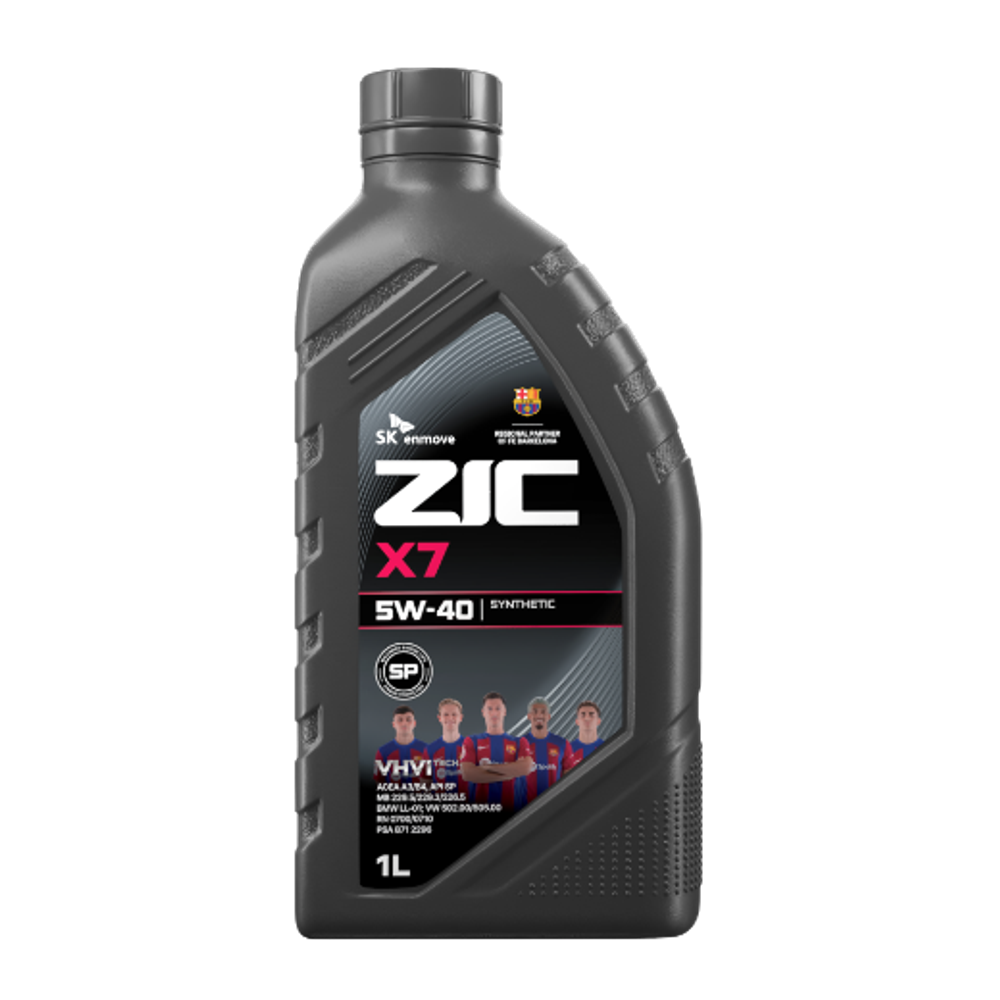 Моторное масло Zic X7 5W-40, SN/CF, синтетическое, 1 л
